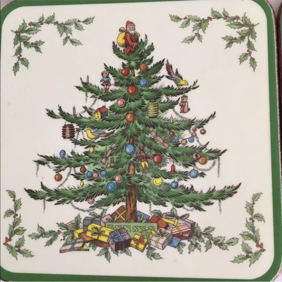 Christmas Coasters Boxed Set of 6 Pimpernel Spode - Picture 2 of 3